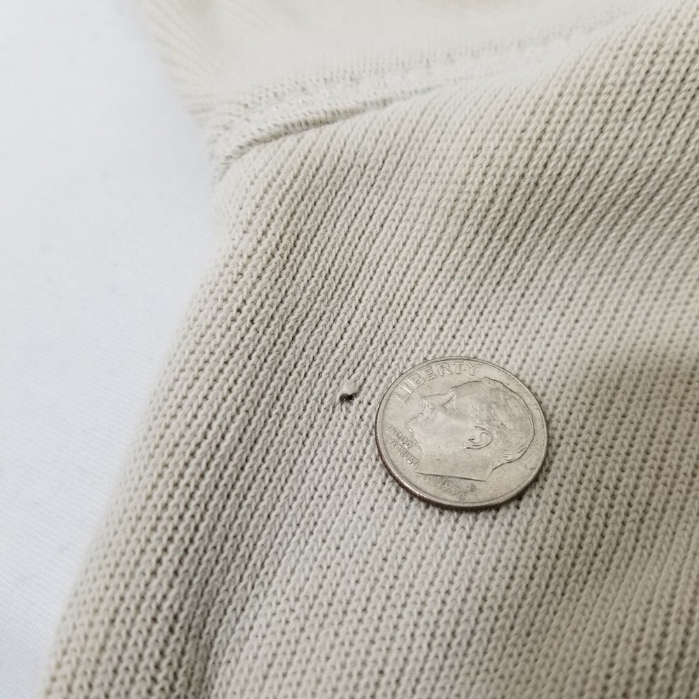 Tommy Bahama XL 1/4 zip Beige Sweater Large Marlin - Picture 8 of 8